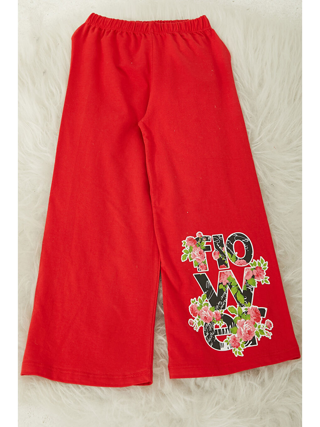 Kırmızı Kız Çocuk Kirmizi Baskılı Pijama Altı - 26090