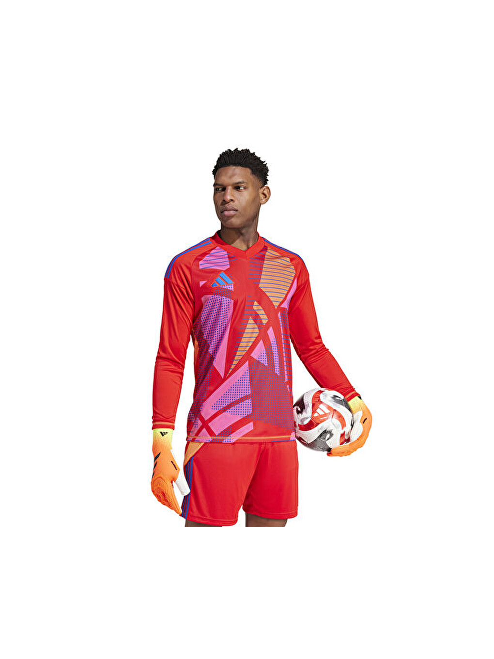 T24 C Gk Jsy L Erkek Futbol Kaleci Forması In0407 Kırmızı-2