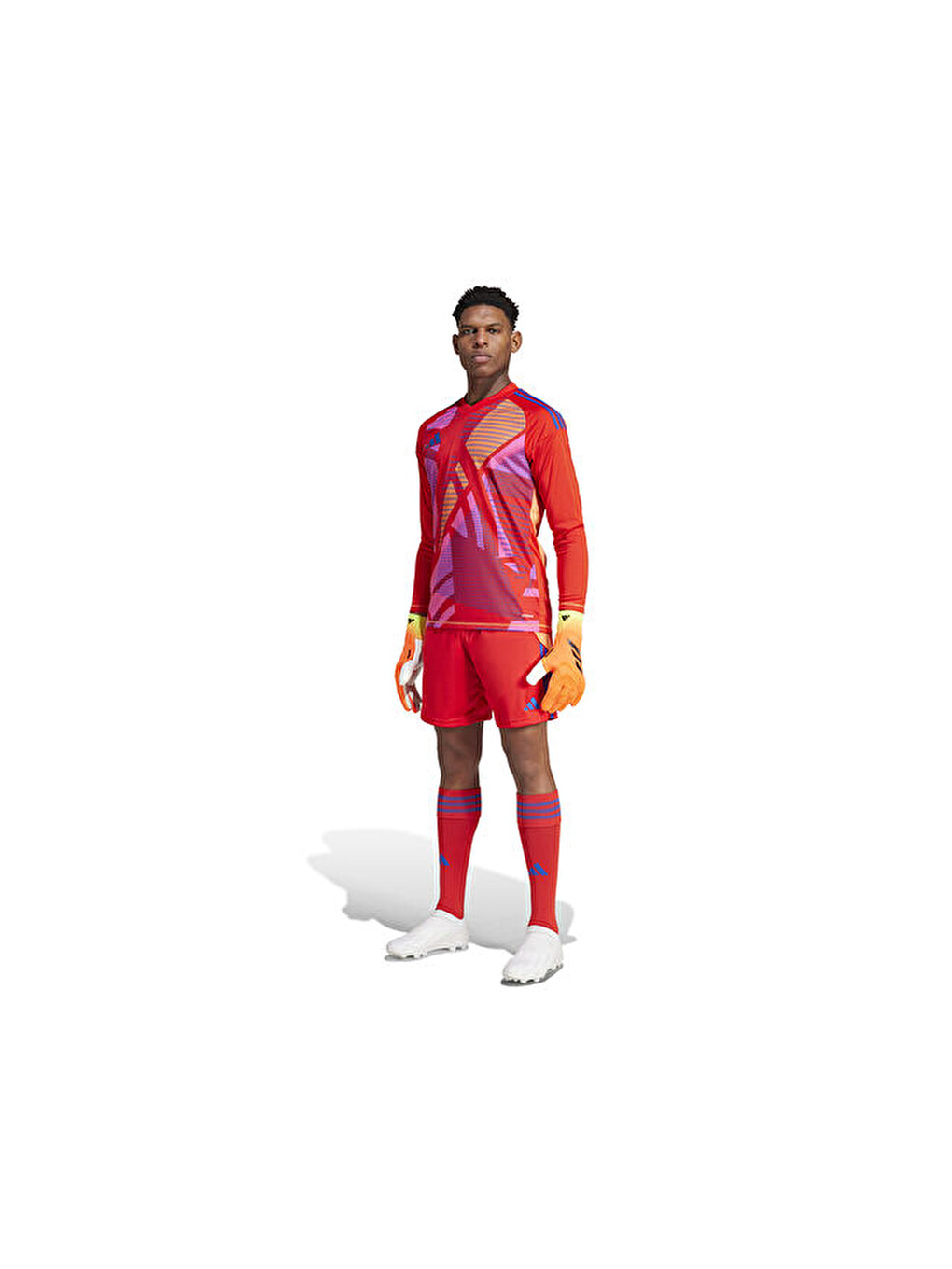 T24 C Gk Jsy L Erkek Futbol Kaleci Forması In0407 Kırmızı-5