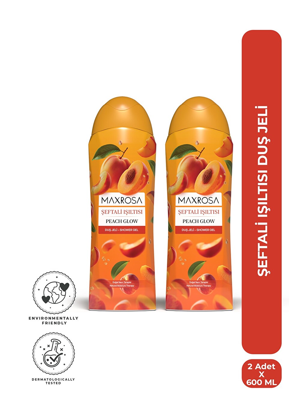 Şeftali Işıltısı Duş Jeli 600 ml x 2 Adet