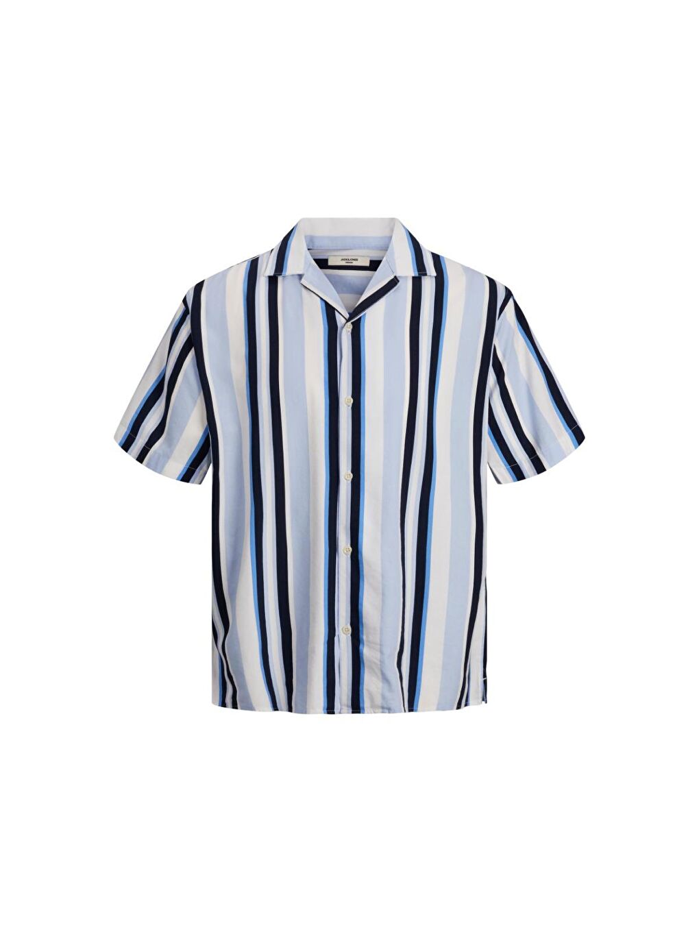 Beyaz Blatropic Resort Relax Erkek Çizgili %100 Pamuk Gömlek