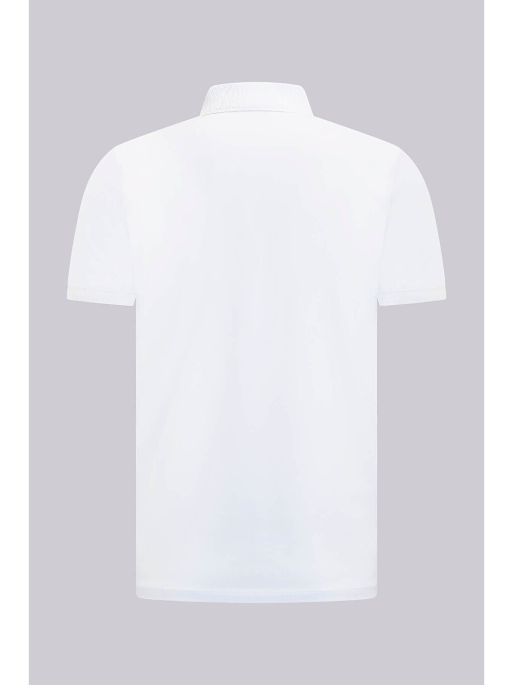 Beyaz Regular Fit Polo Yaka Pamuklu Tişört-3