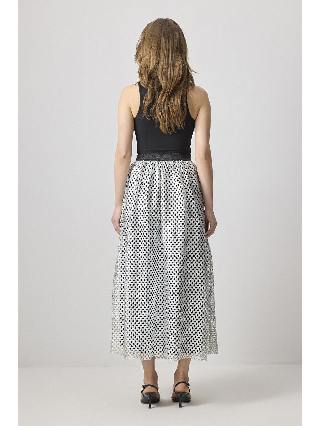 Siyah Beli Lastikli Silver File Etek-3