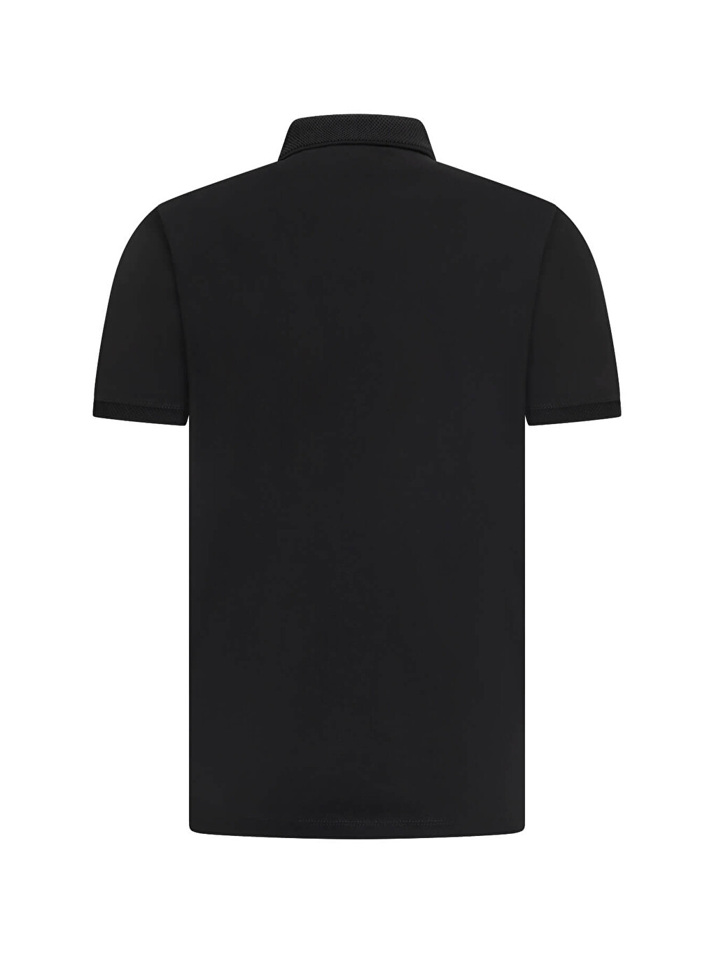 Siyah Regular Fit Polo Yaka Pamuklu Tişört-3