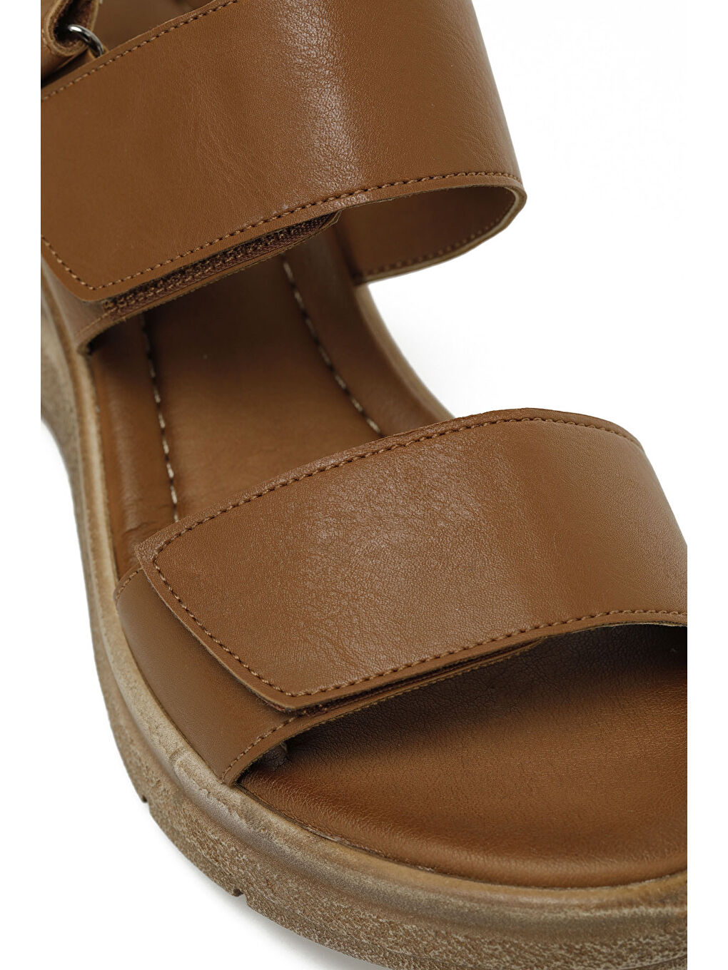 Kahverengi 25S-271 5FX Taba Kadın Dolgu Topuk Sandalet-6