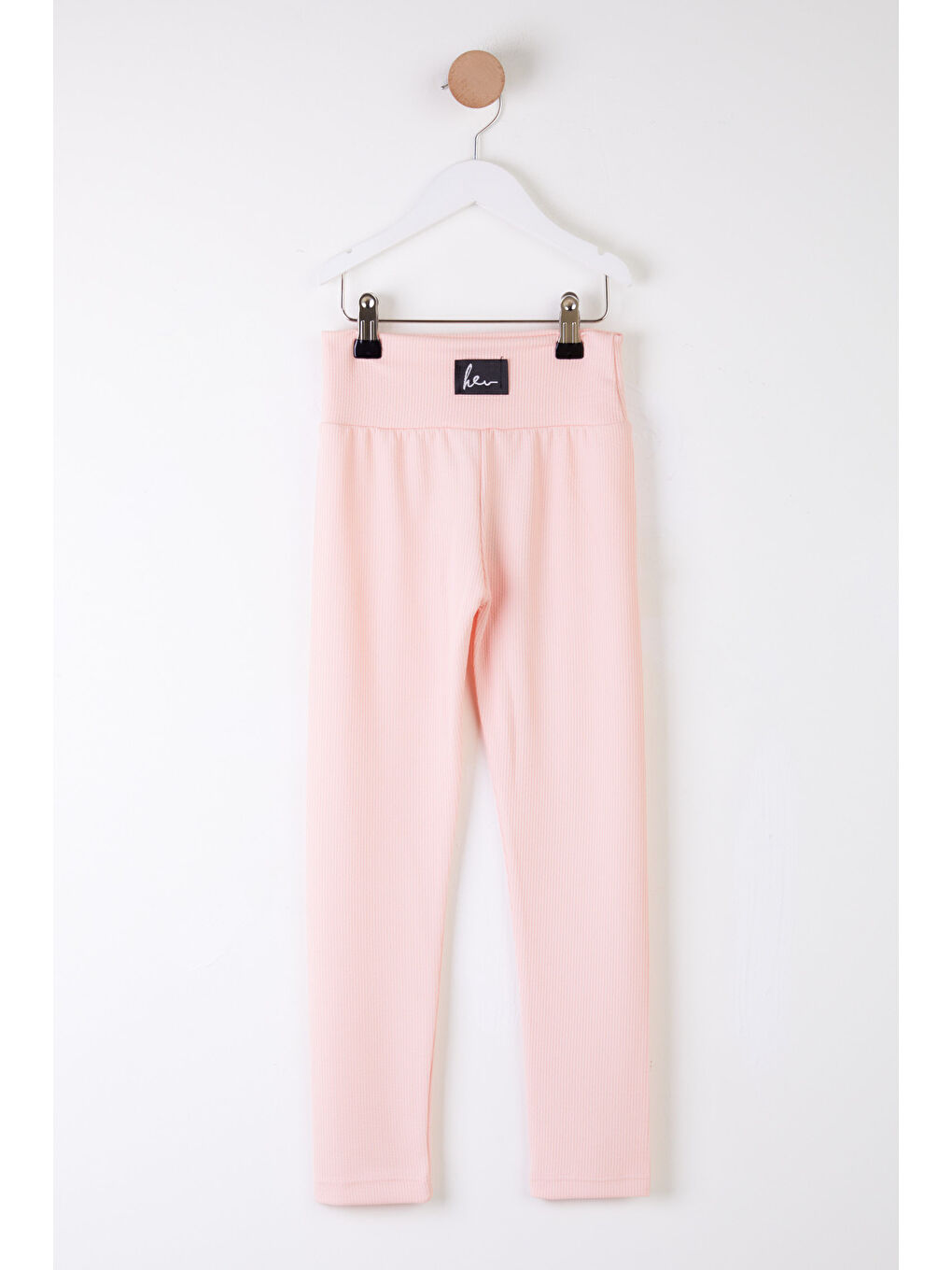 Pembe Kız Çocuk Pudra Dar Paça Tayt - 25509