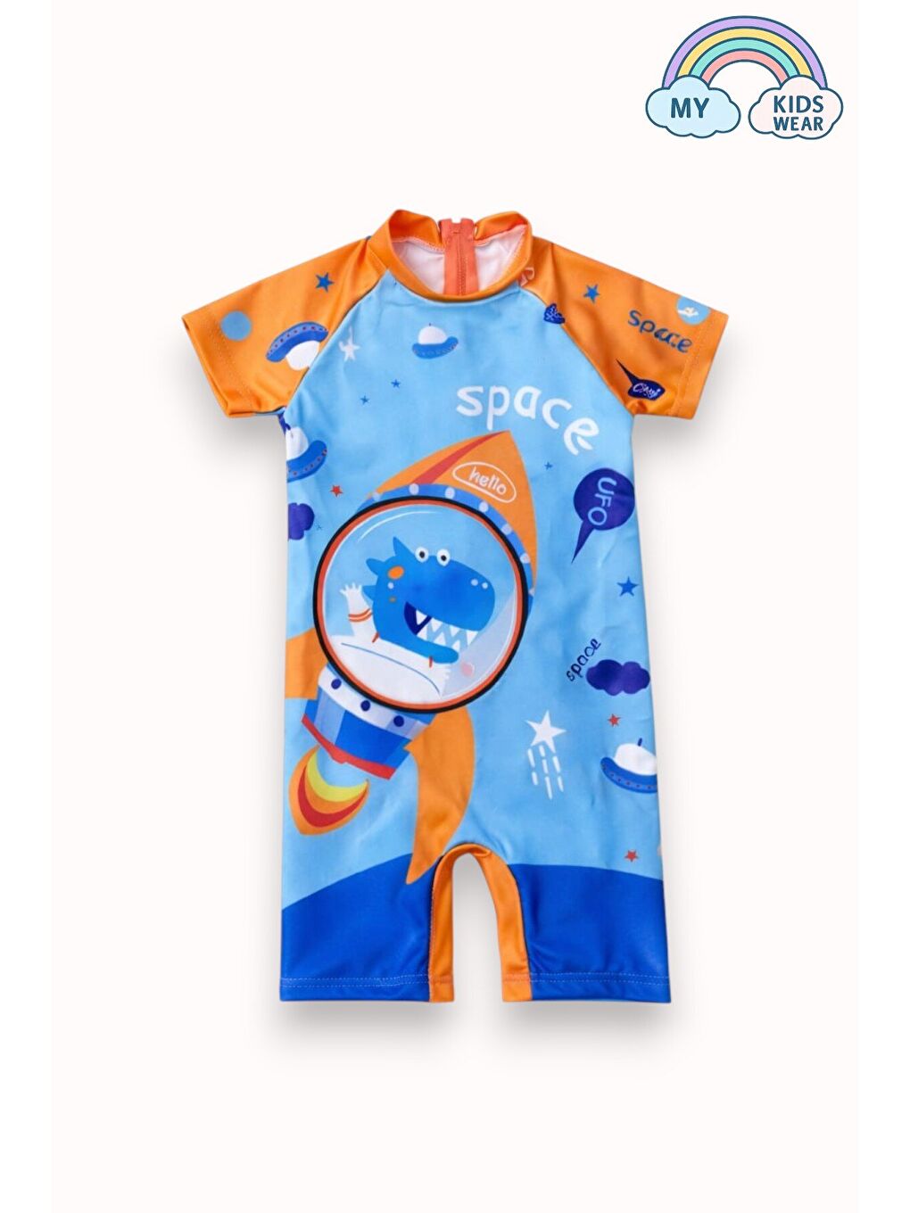 Yeşil Erkek Çocuk Deniz Kombini 3’lü Set – Mayo, Havlu ve Bone 12581-2