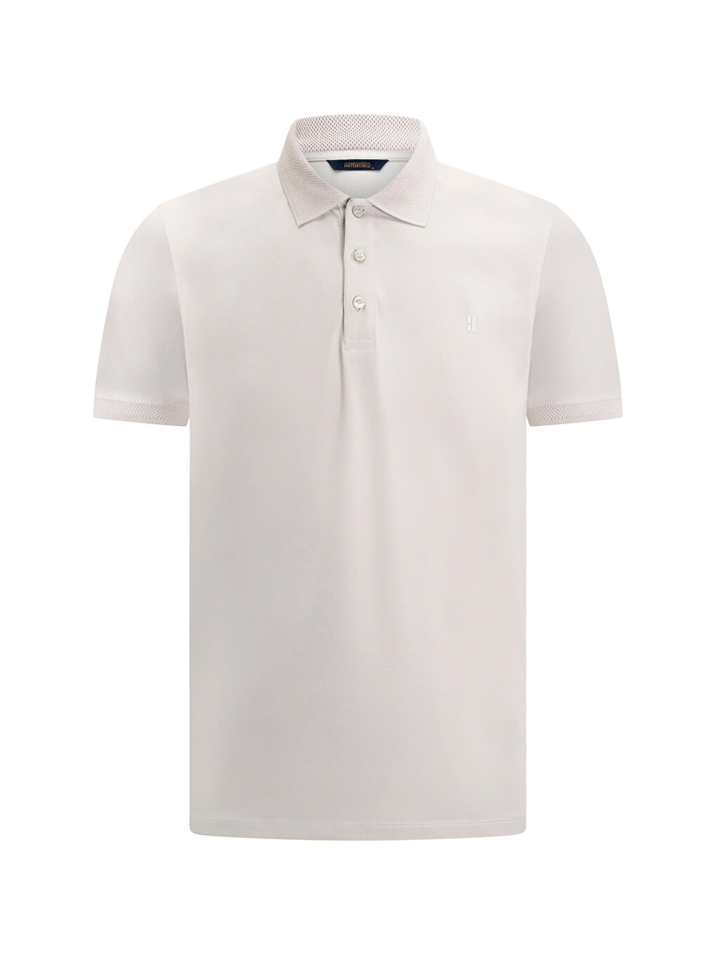 Ekru Regular Fit Polo Yaka Pamuklu Tişört