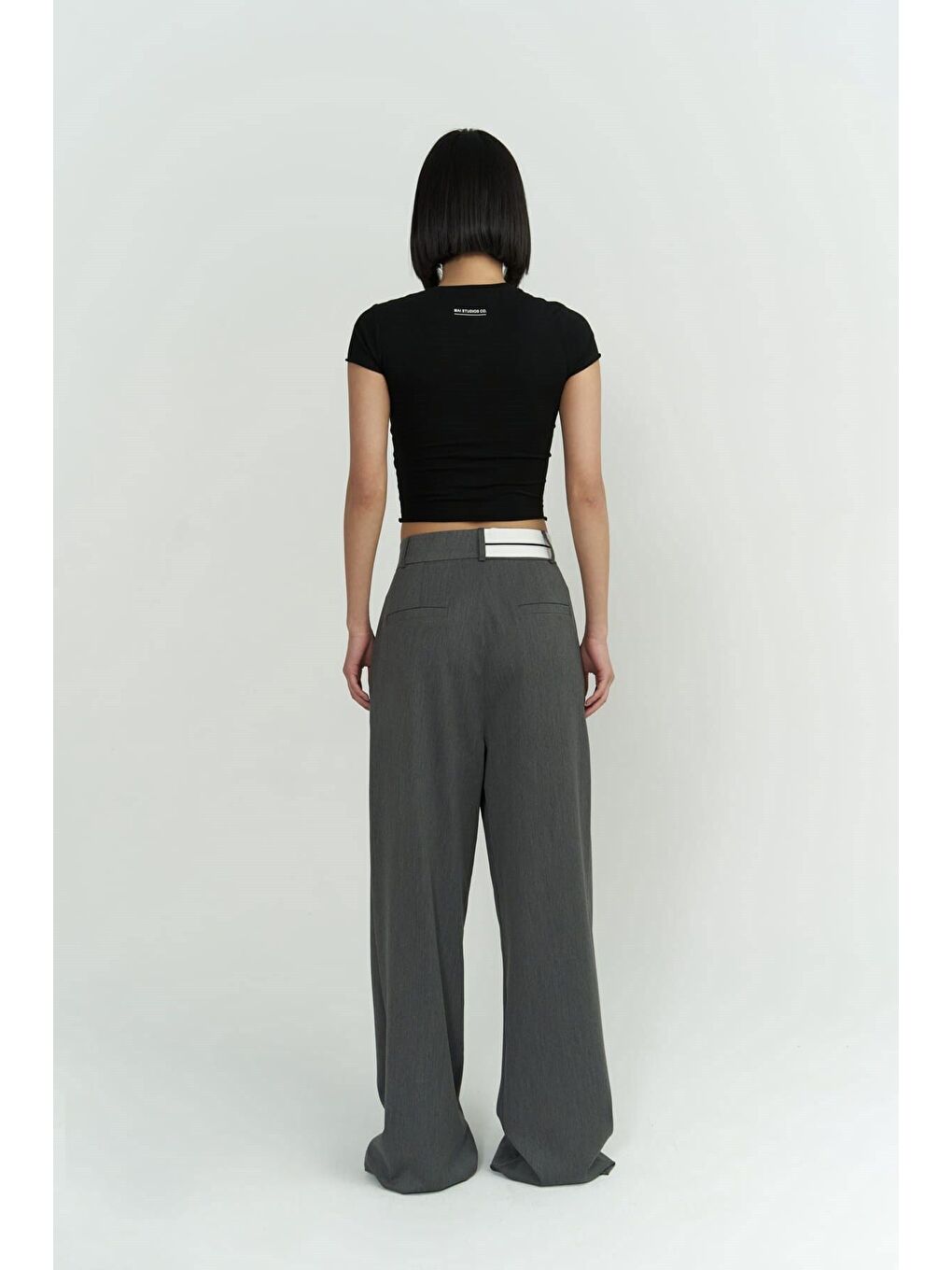 Gri Prato Füme Palazzo Pantolon-2