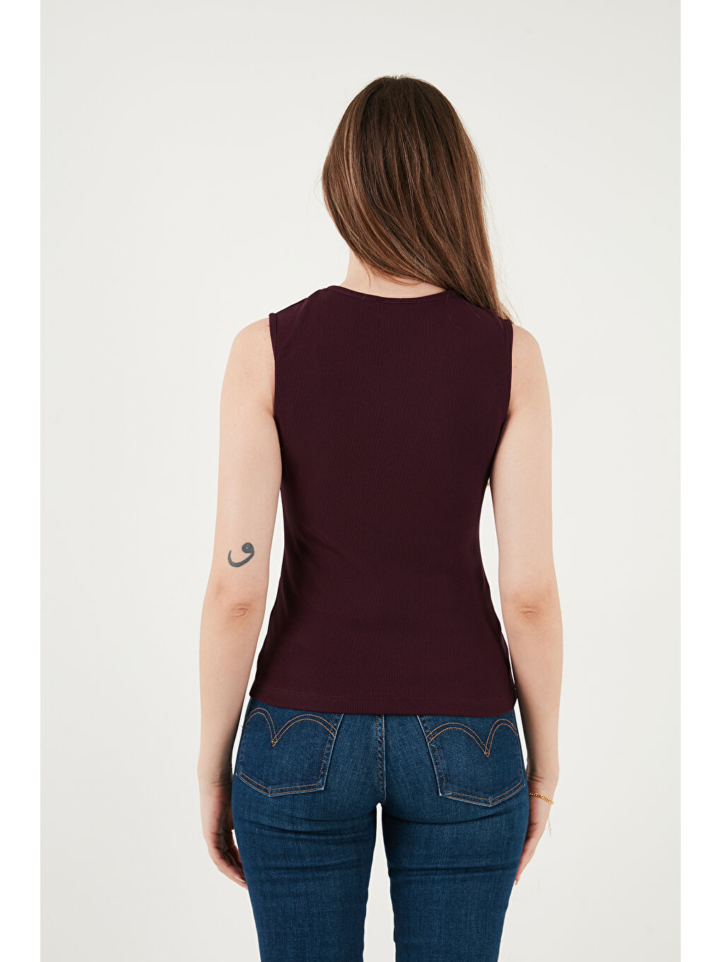 Mürdüm Fittted Fit Bisiklet Yaka Aksesuar Detaylı Kadın Bluz 5866475-6