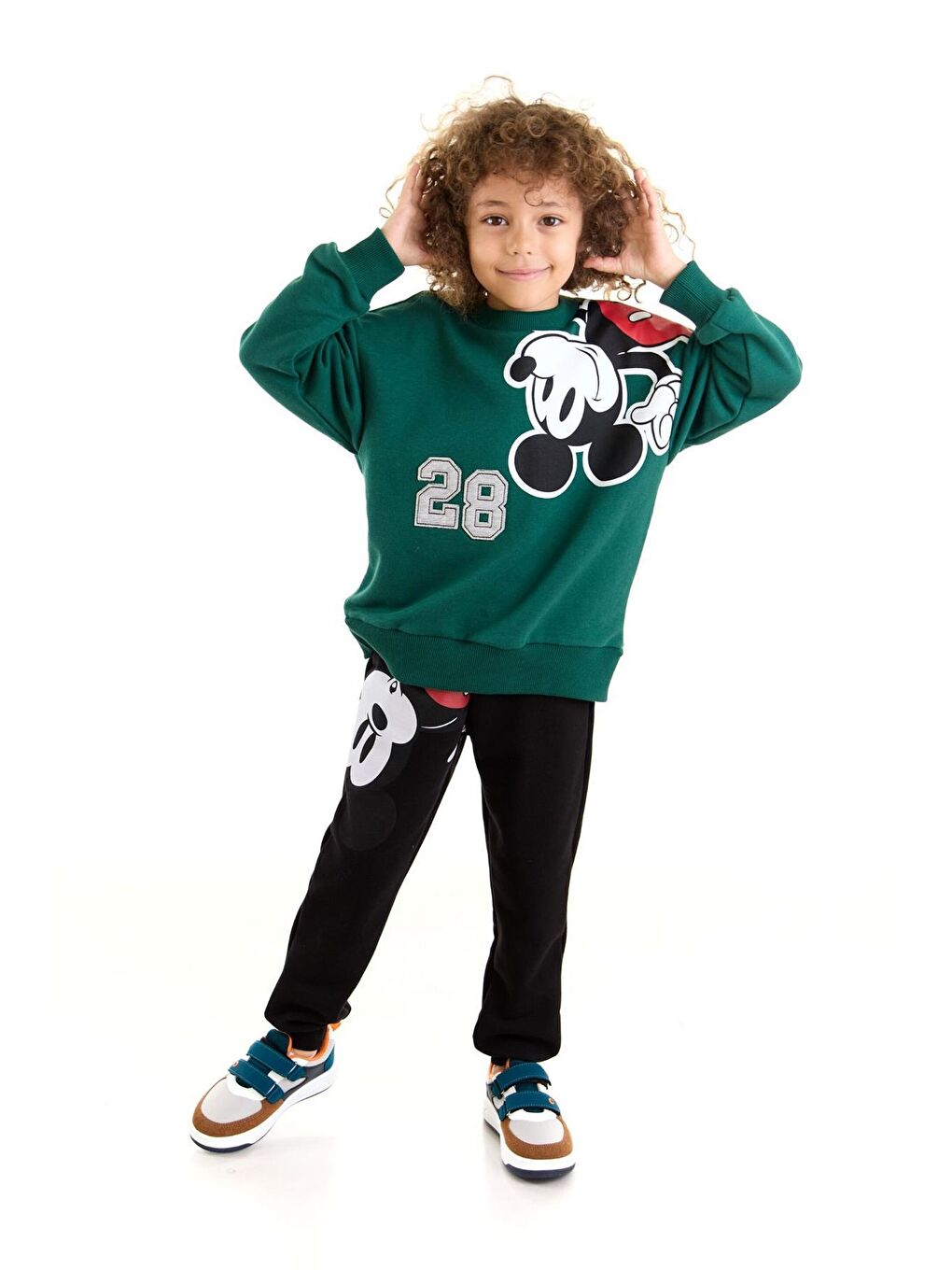 Yeşil Mickey Mouse Lisanslı Erkek Çocuk 2'li Takım 21167