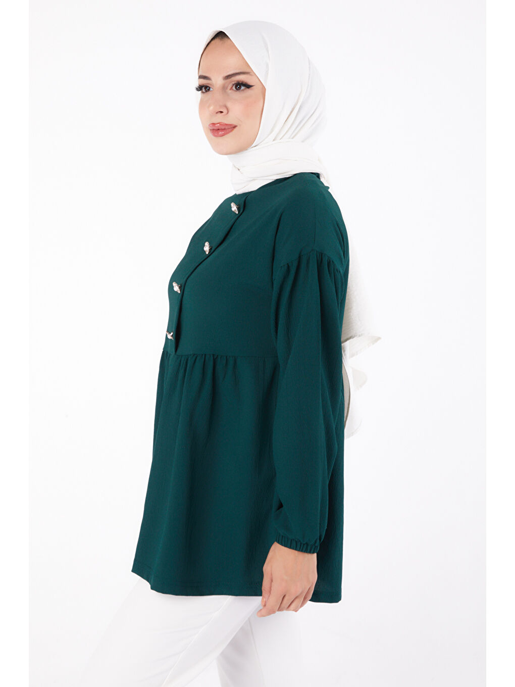 Yeşil Taşlı Tunik Zümrüt - 13294-3