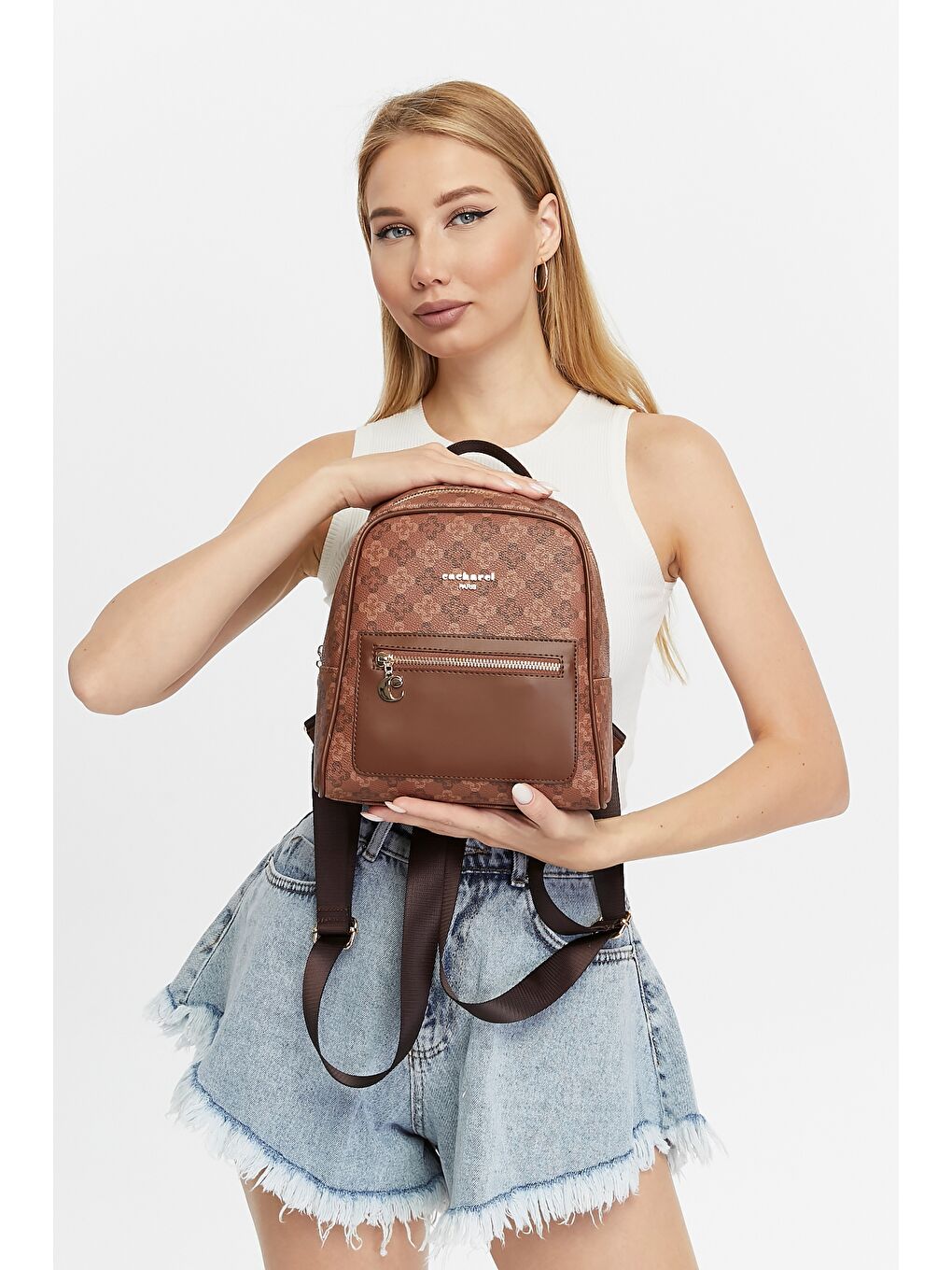 Kahverengi Kadın Sırt Çantası-4