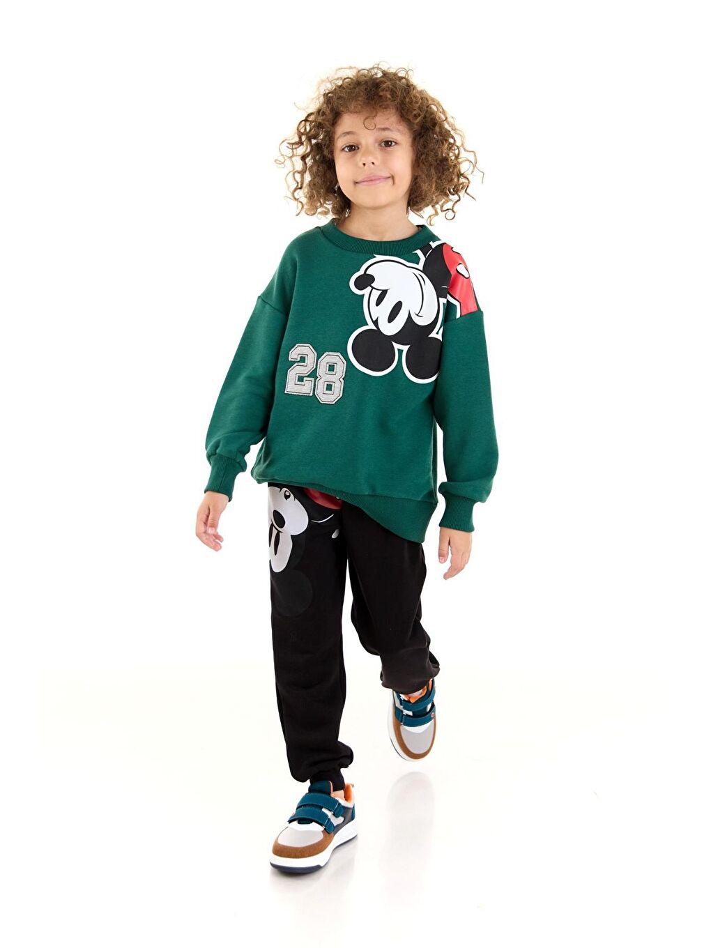 Yeşil Mickey Mouse Lisanslı Erkek Çocuk 2'li Takım 21167-2