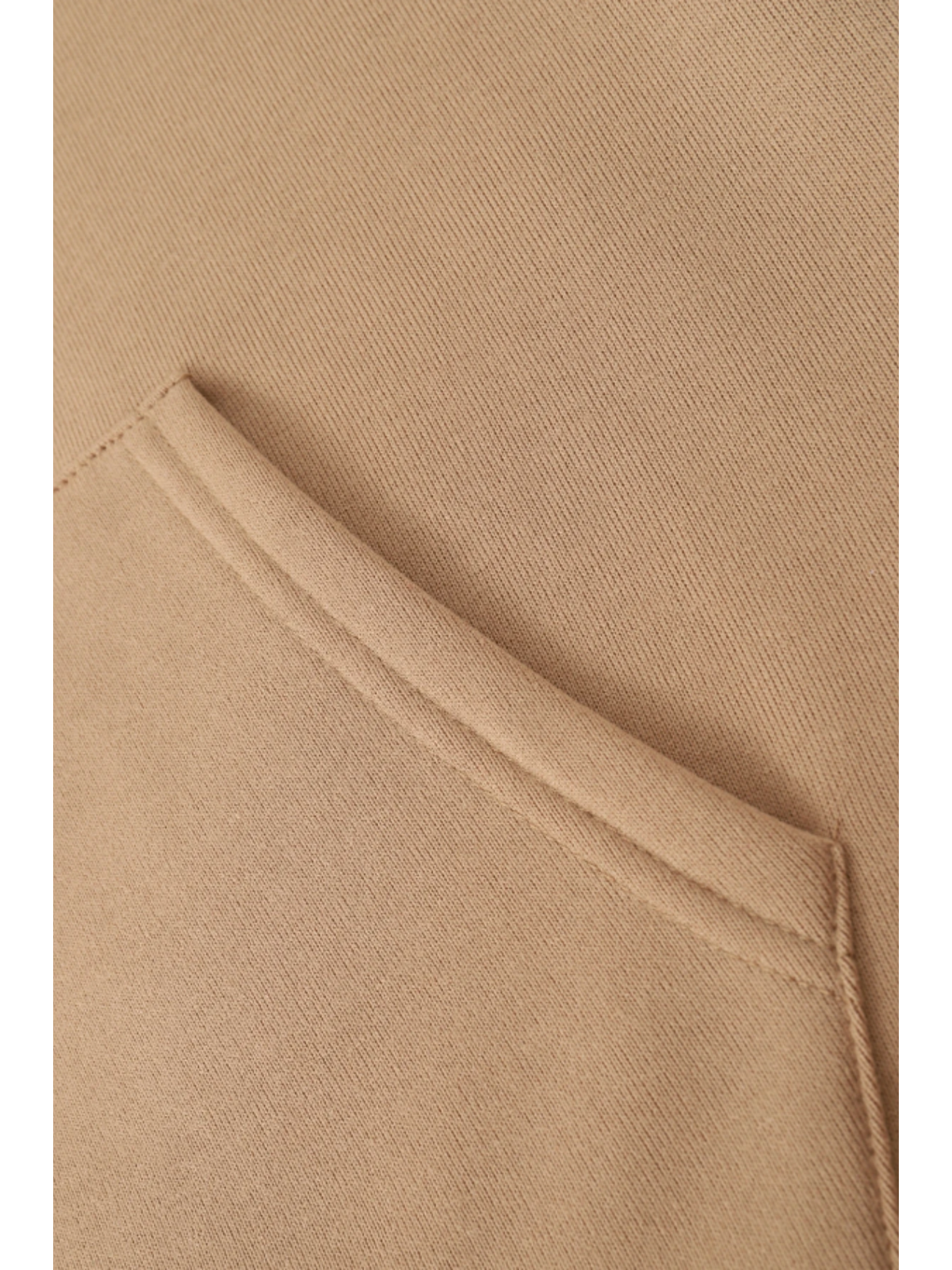 Bej Unisex Relax Fit Rahat Kesim Pamuklu İçi Polarlı Çift Cepli Fermuarlı Vizon Kapüşonlu Sweatshirt-2