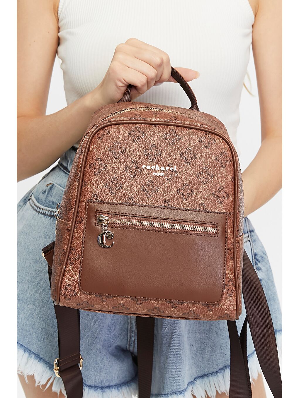 Kahverengi Kadın Sırt Çantası-6