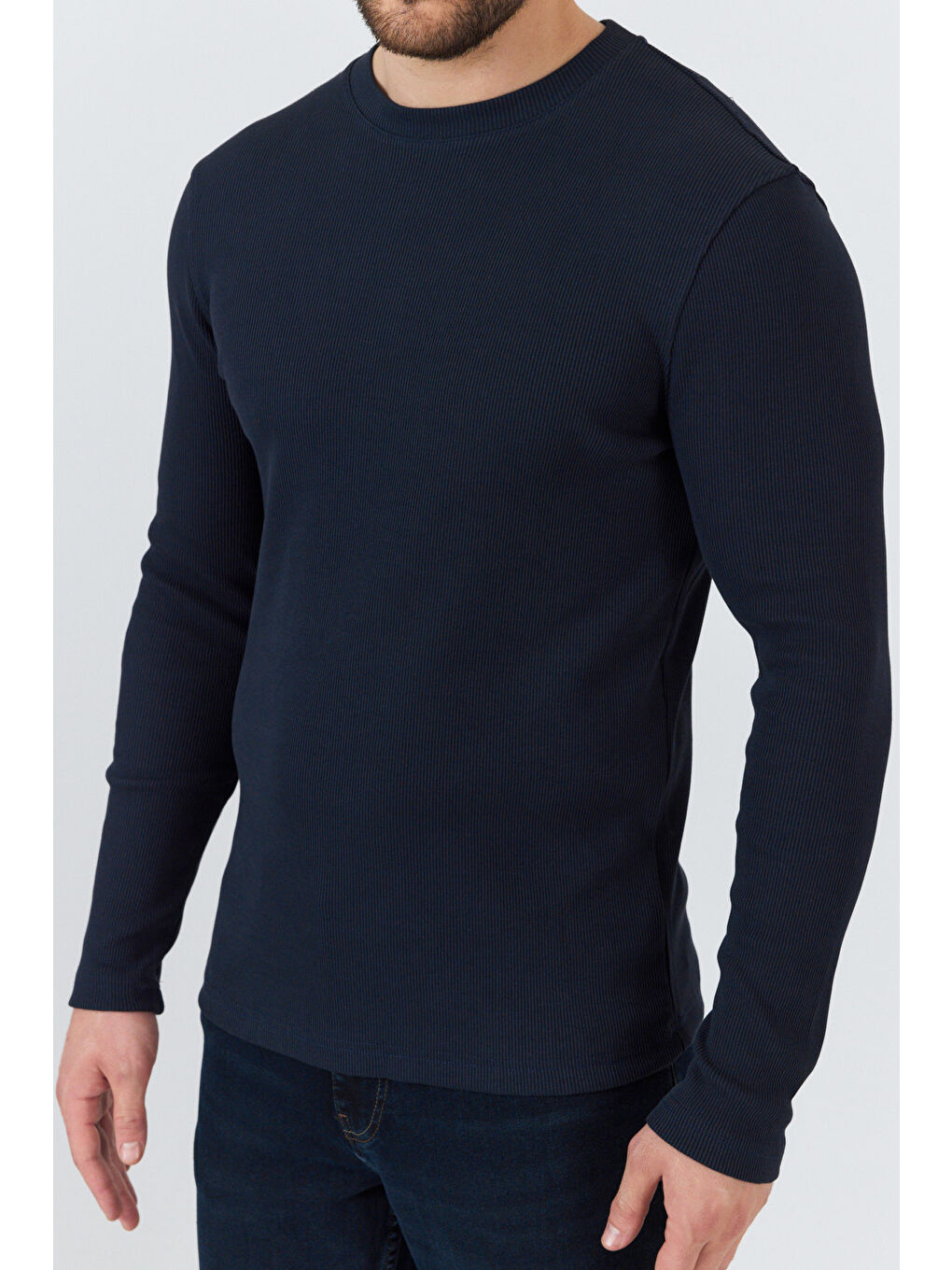 Lacivert Erkek Uzun Kol Sweatshirt 1258-3