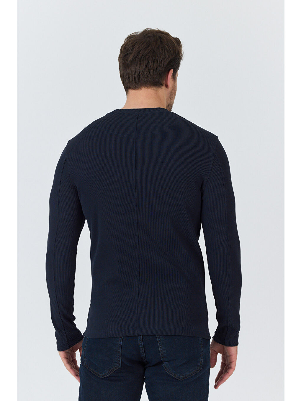 Lacivert Erkek Uzun Kol Sweatshirt 1258-4