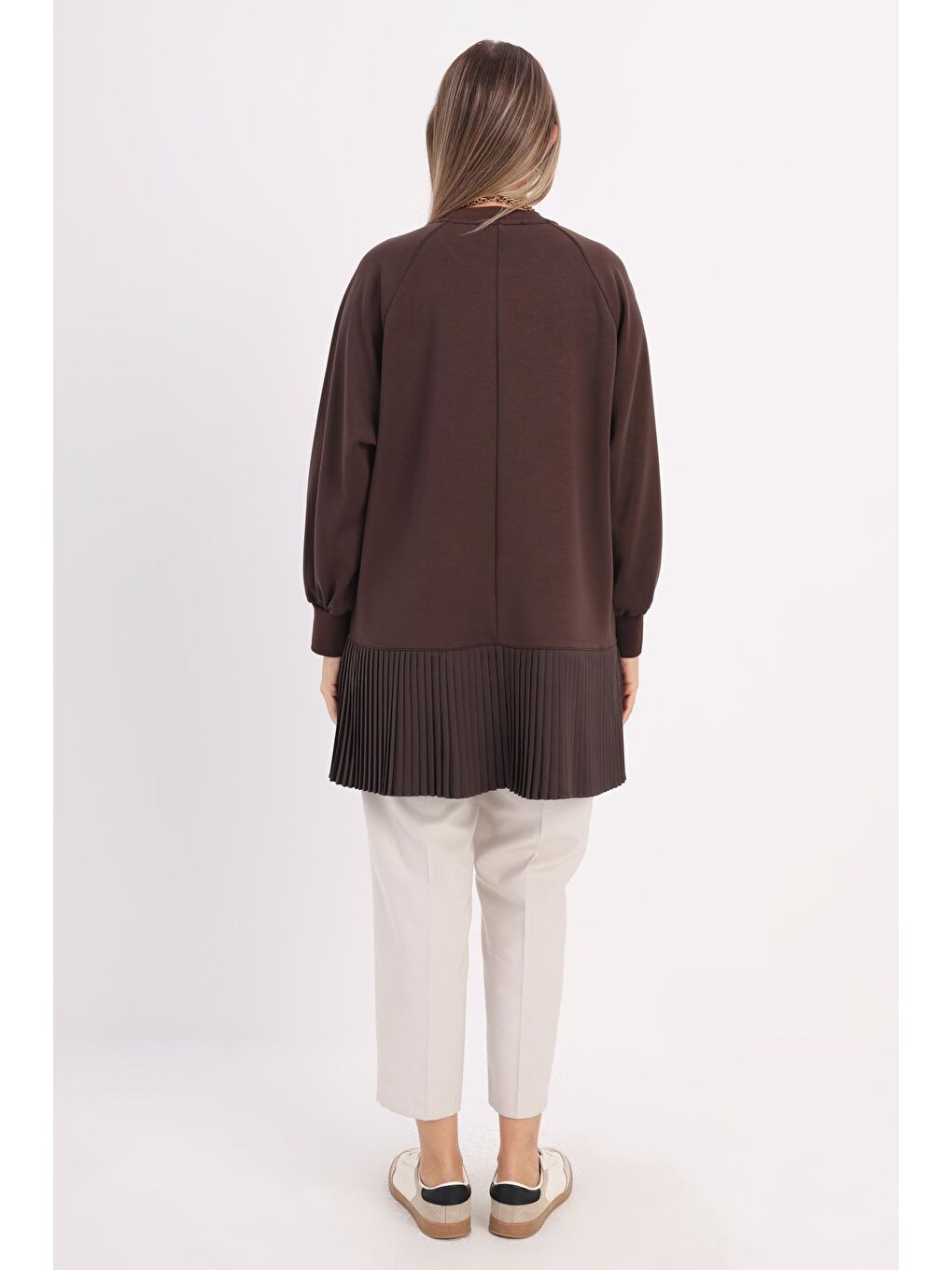 ALLDAY Kahverengi Kahve Oversize Garni Piliseli Tunik - 3