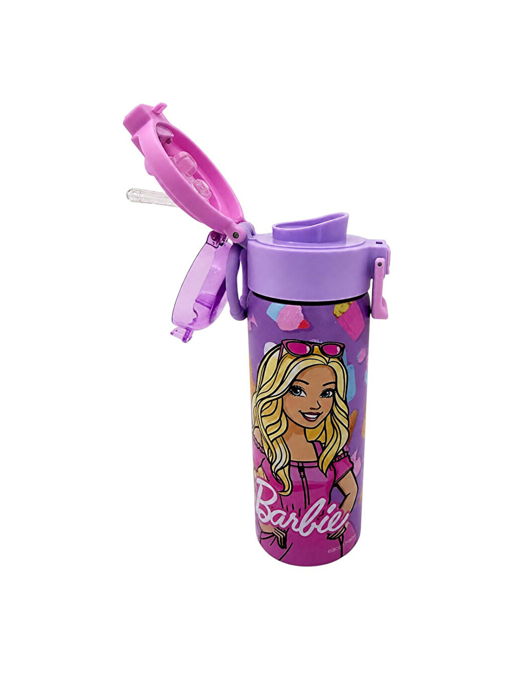 Barbie Çift Fonksiyon Kapaklı Çelik Matara 600ml 3840-1