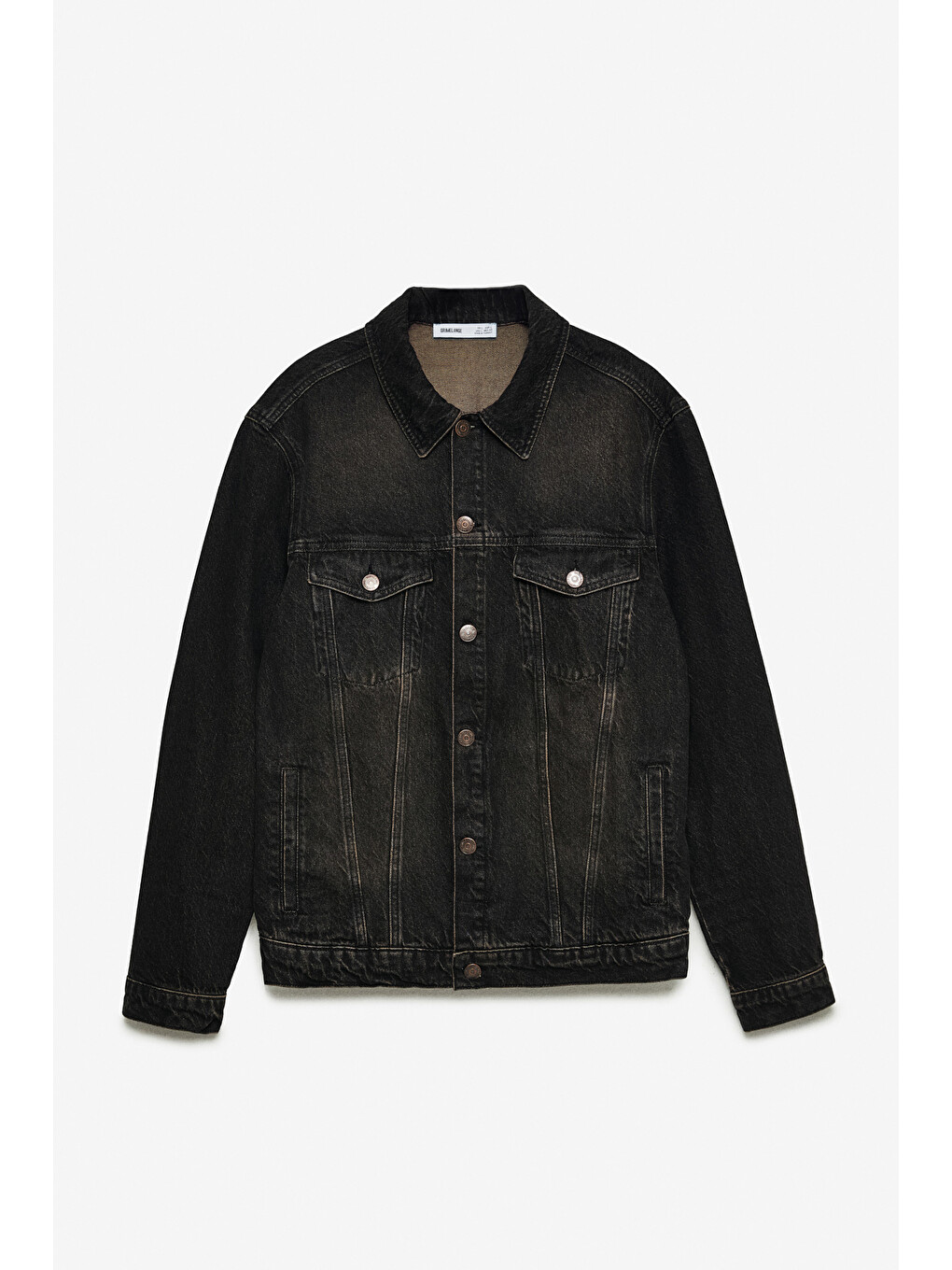 Jerıcho Erkek Rinse Denim Rahat Geniş Kesim %100 Pamuk Yüksek Kalite Kalın Dokulu Siyah Ceket-1