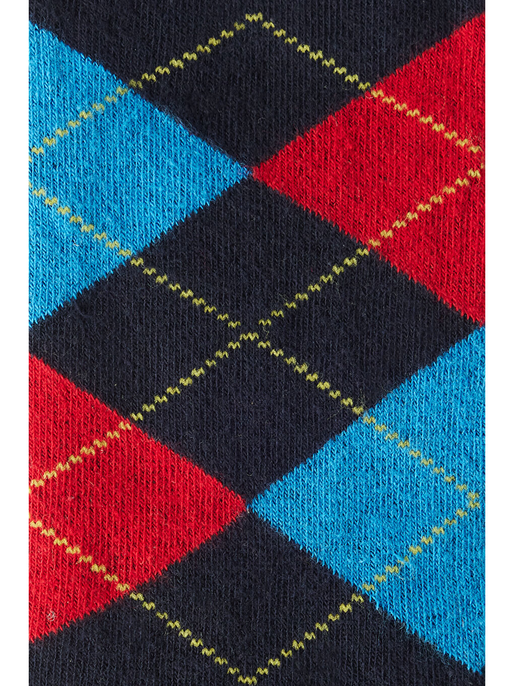 Erkek Lacivert-Kırmızı Desenli Soket Çorap-1