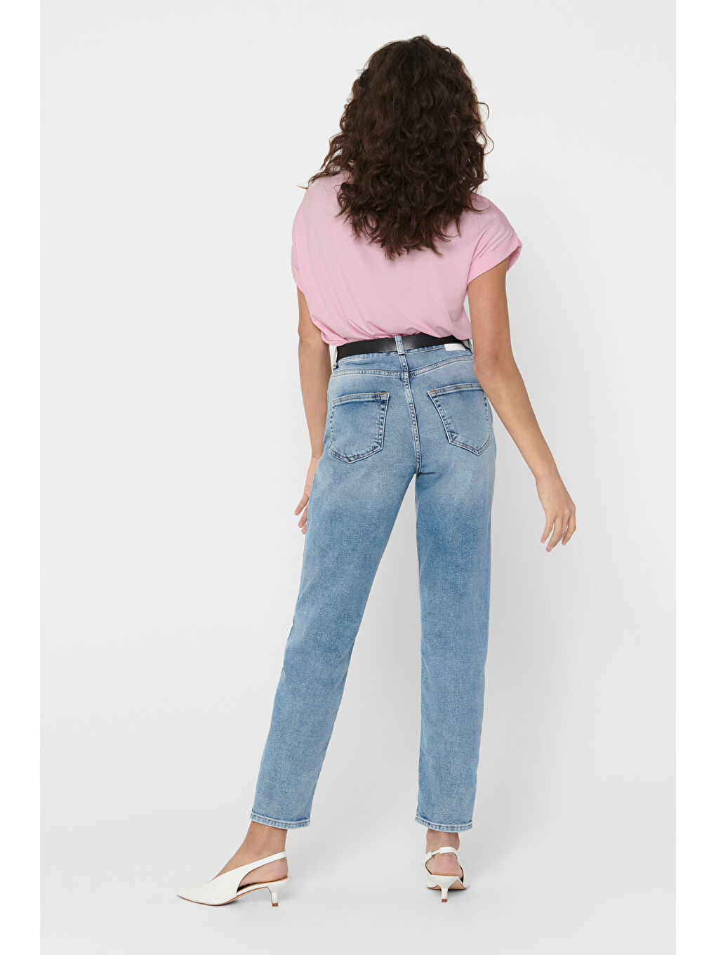 Pembe Regular Fit Bisiklet Yaka Onlmoster Kadın T Shirt 15106662-3