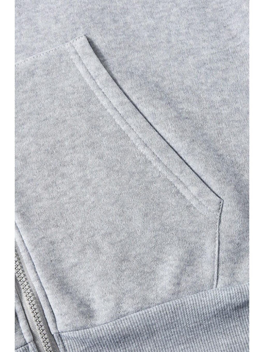 Unisex Relax Fit Rahat Kesim Pamuklu İçi Polarlı Çift Cepli Fermuarlı Gri Kapüşonlu Sweatshirt-4