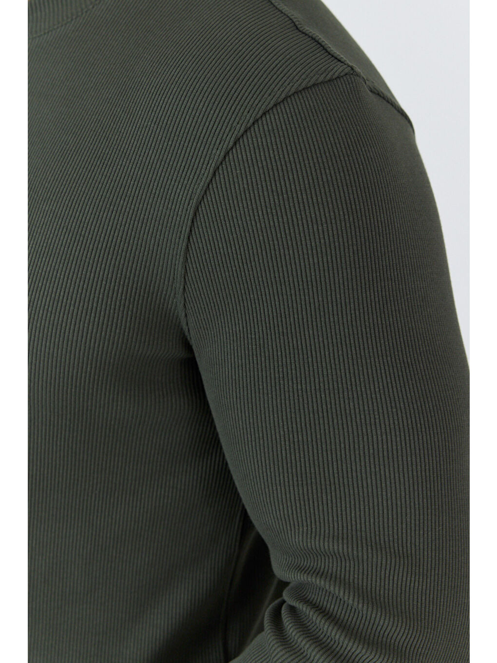 Haki Erkek Uzun Kol Sweatshirt 1258-3