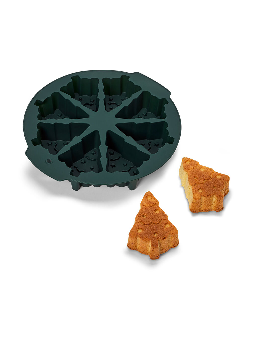 Siyah Silikon Fırın Kalıbı, Çam Ağacı-1