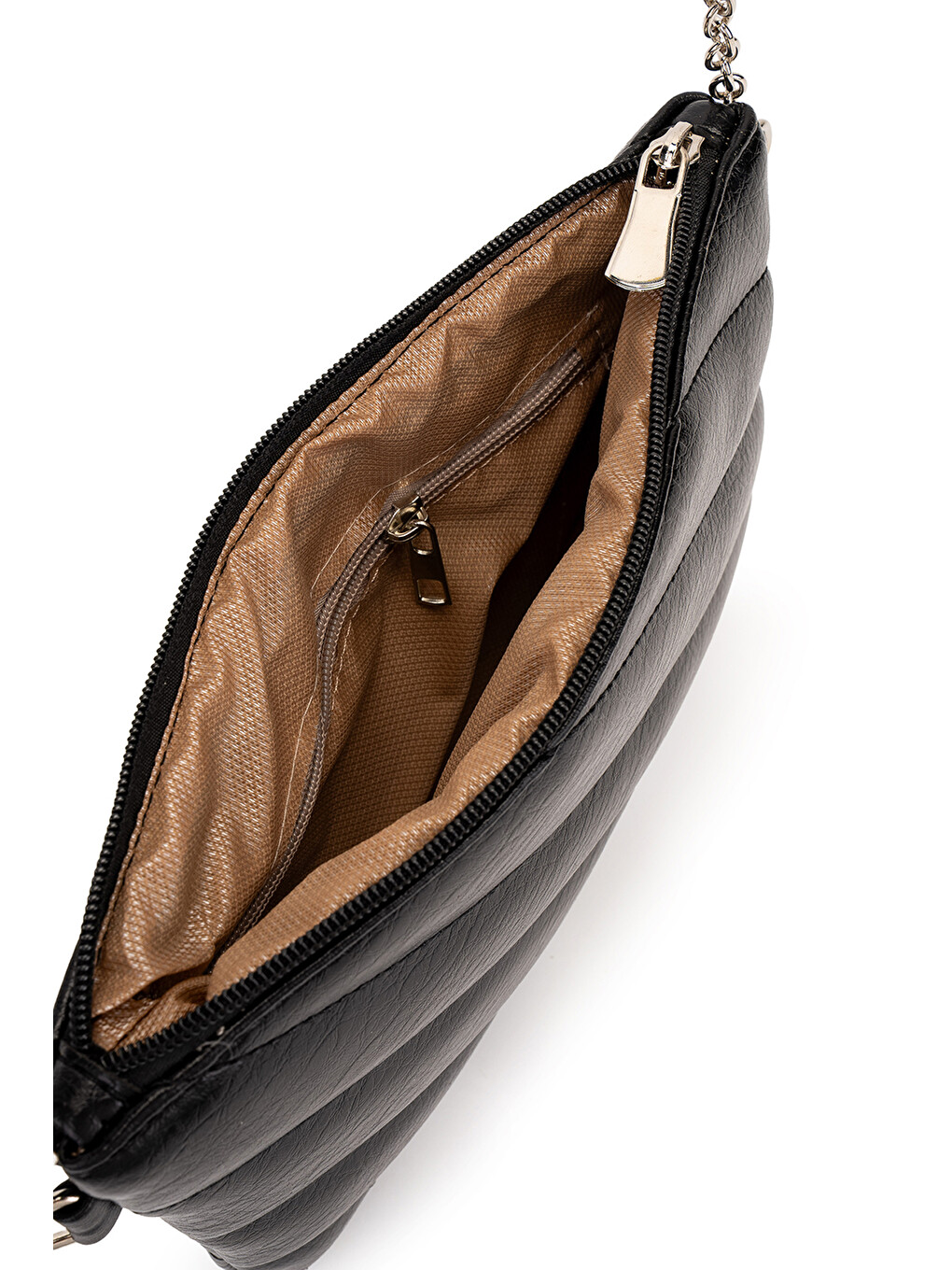 Kapitone Dikişli Clutch Kadın Çapraz Çanta Monaco Siyah-3