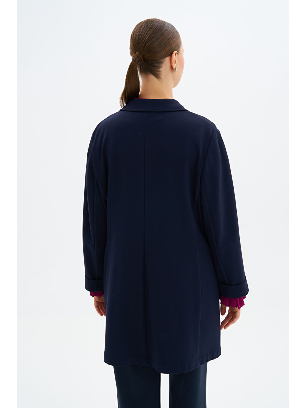 Lacivert Klasik Kesim Ceket-5