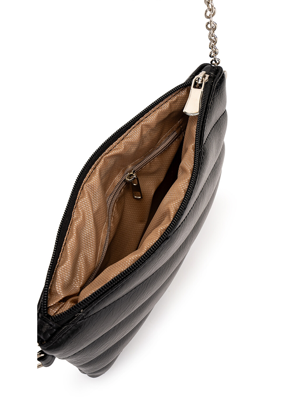 Kapitone Dikişli Clutch Kadın Çapraz Çanta Monaco Siyah-4