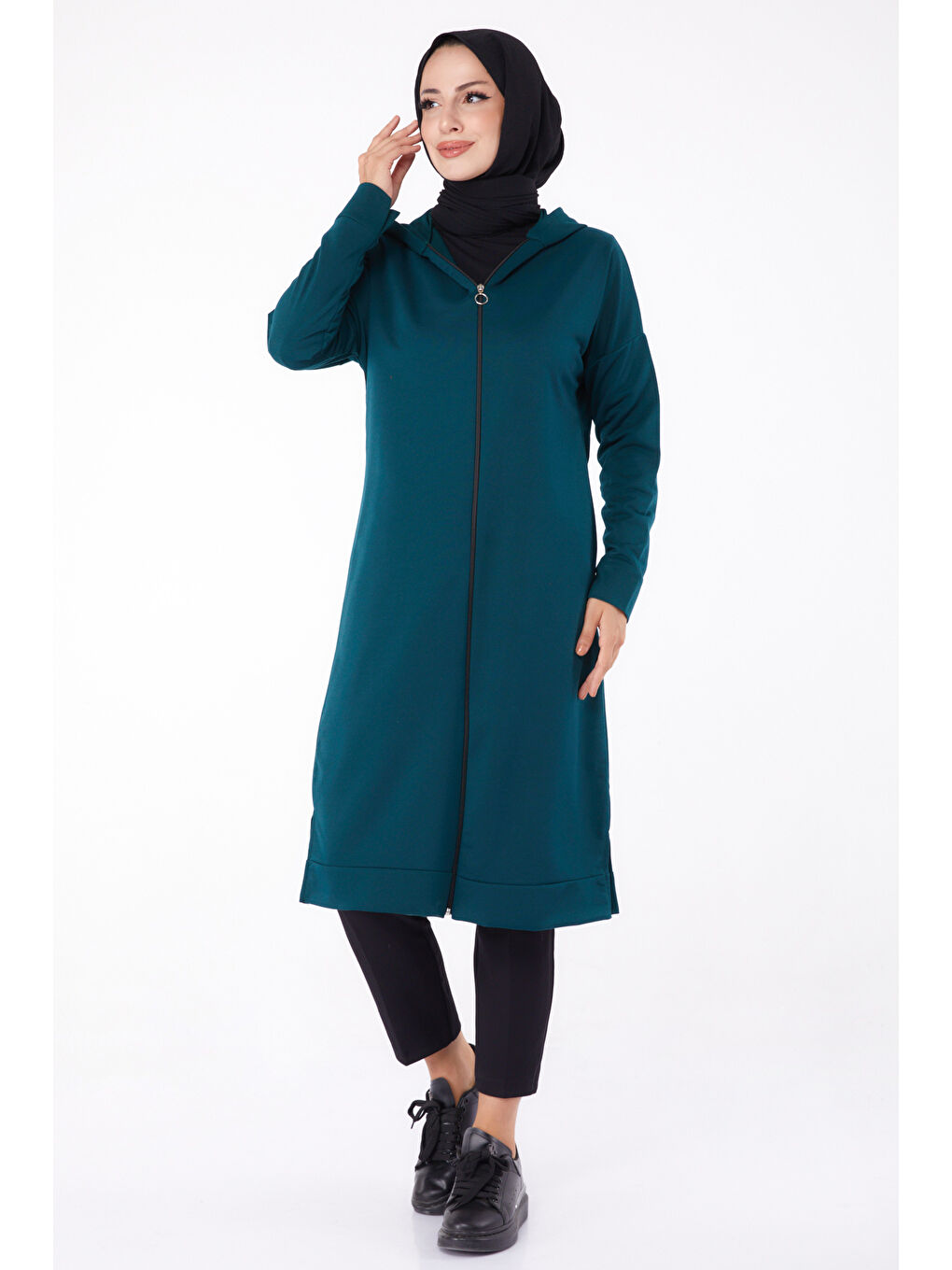 Yeşil Fermuarlı Kap Zümrüt - 13299-1