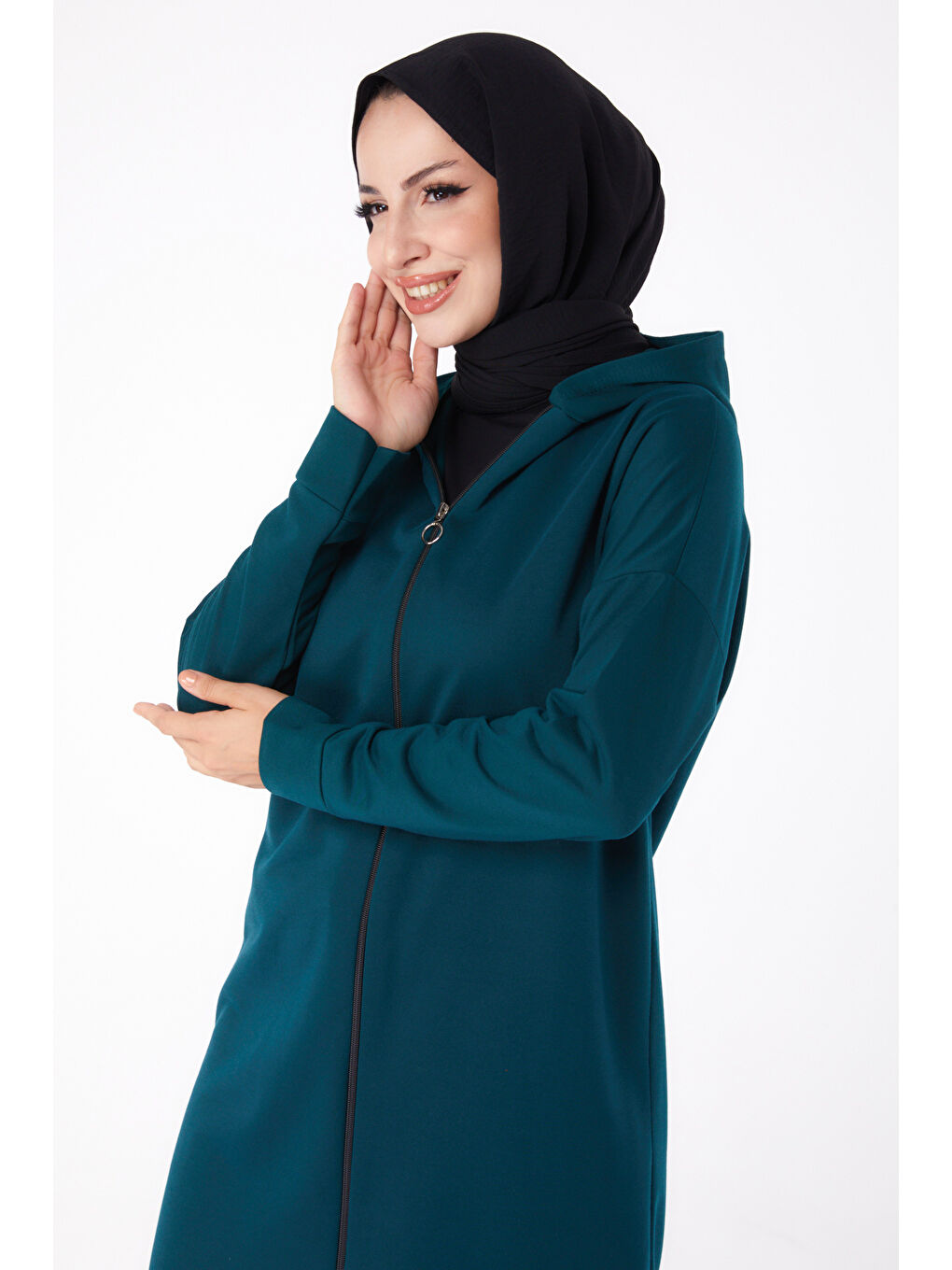 Yeşil Fermuarlı Kap Zümrüt - 13299-2