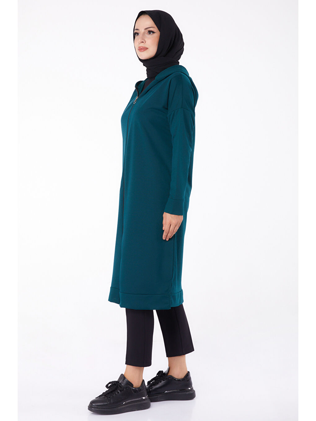 Yeşil Fermuarlı Kap Zümrüt - 13299-3