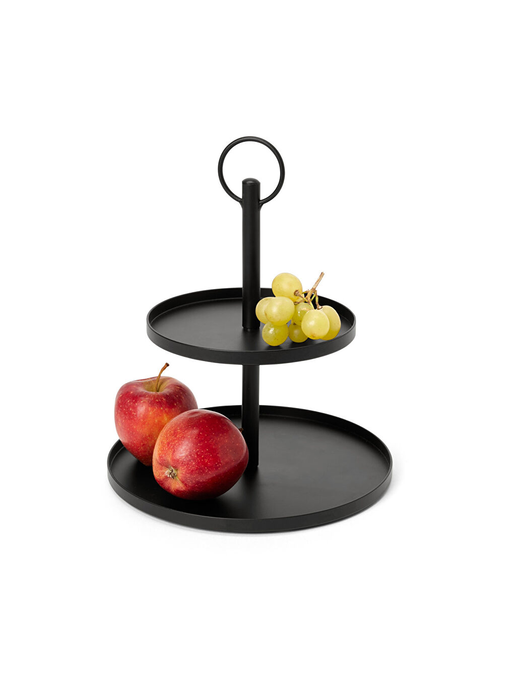 Siyah Katlı Servis Tabağı, Metal-1