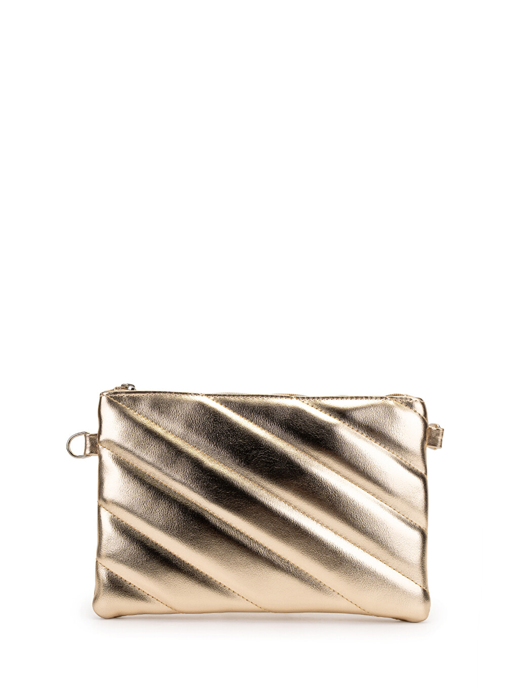 Sarı Kapitone Dikişli Clutch Kadın Çapraz Çanta Monaco Gold
