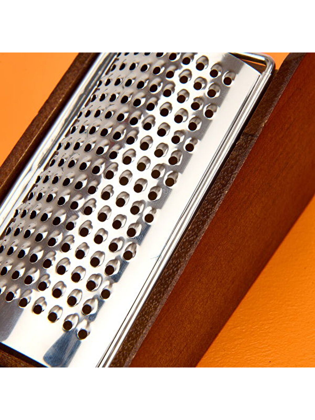 Akasya Hazneli Sarımsak Rendesi - Kahverengi - 13x7x6 cm-3