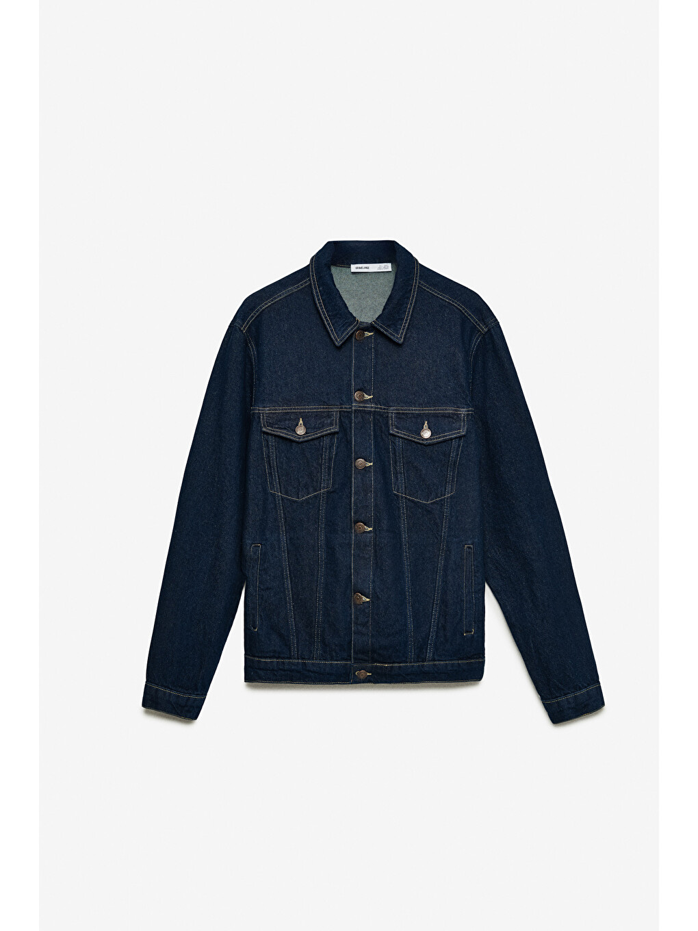 Jerıcho Erkek Rinse Denim Rahat Geniş Kesim %100 Pamuk Yüksek Kalite Kalın Dokulu Lacivert Ceket-1
