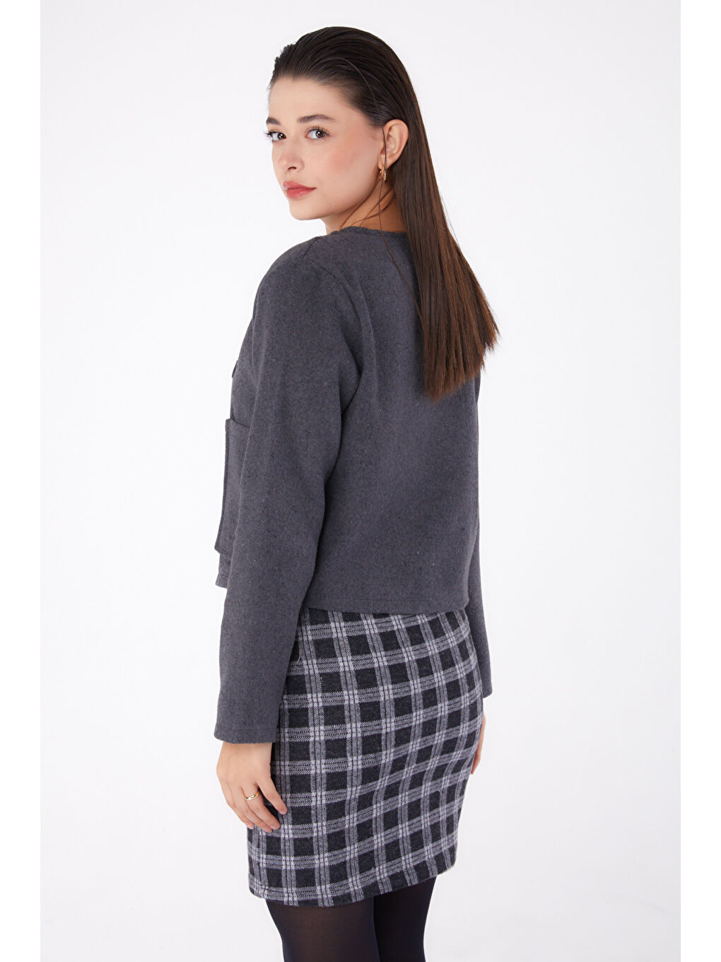 Kaşe Ceket Antrasit - 13291-4