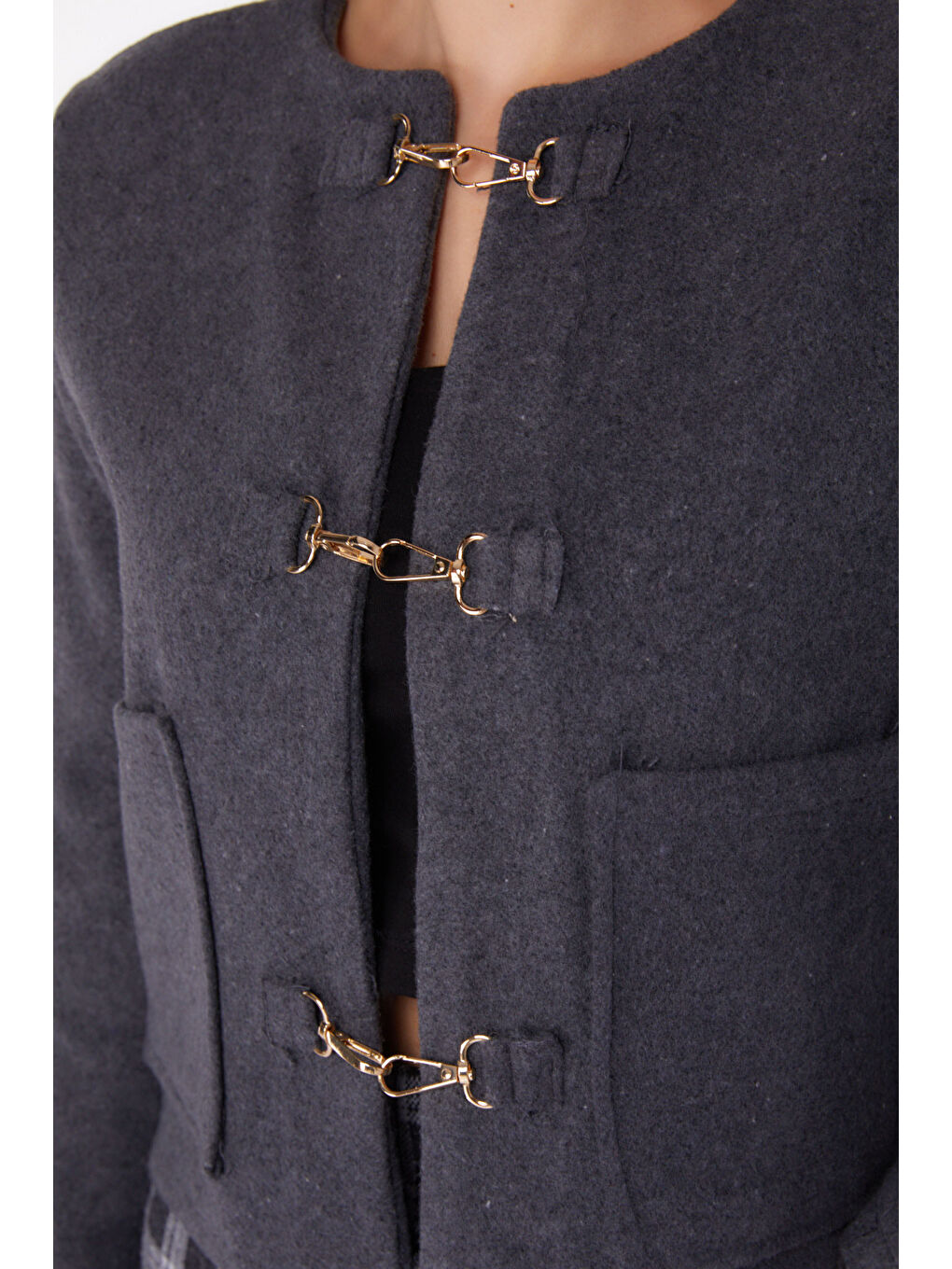 Kaşe Ceket Antrasit - 13291-5