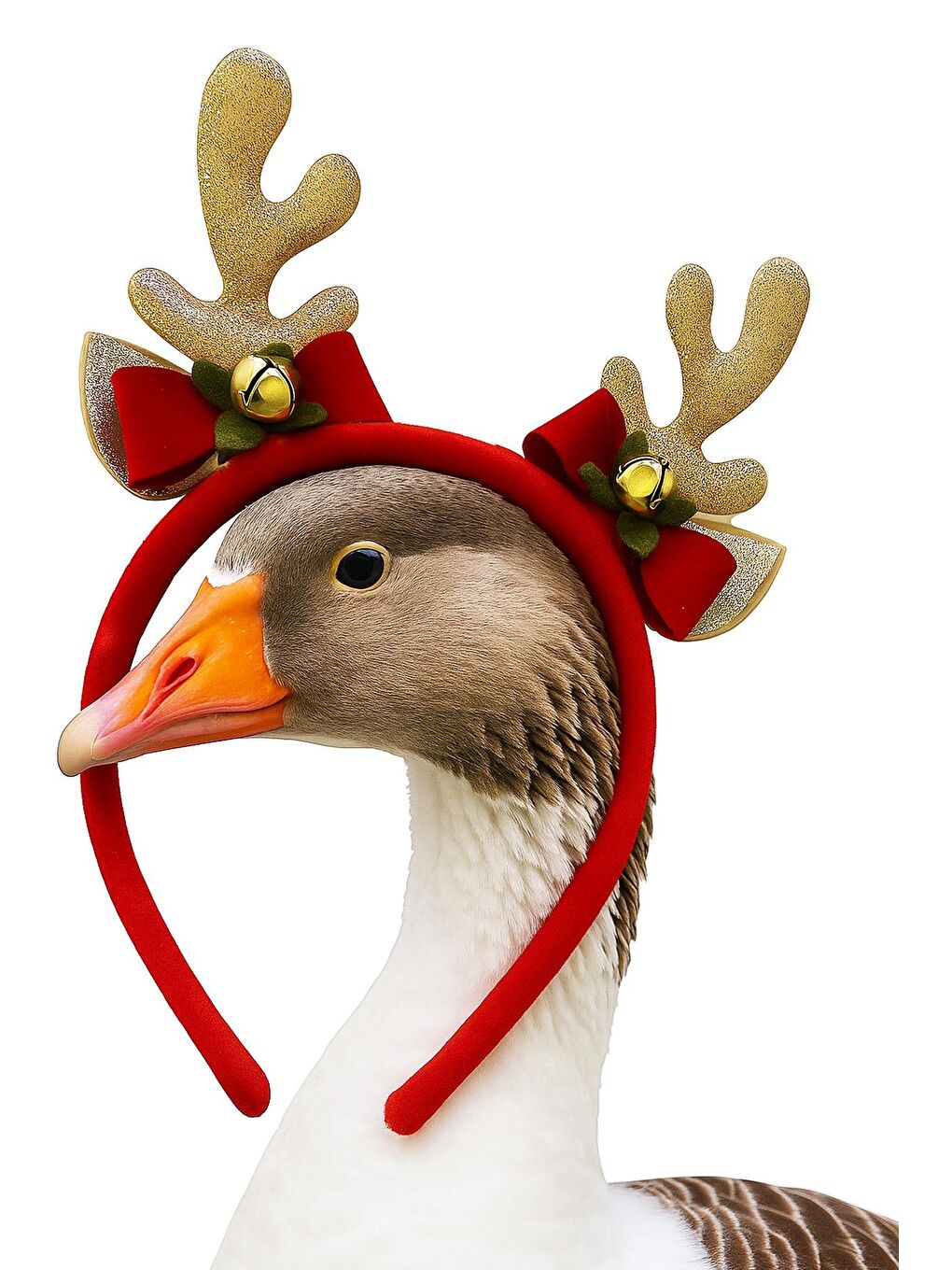 Sarı Yılbaşı Altın Geyik Boynuzu Zilli Taç-2