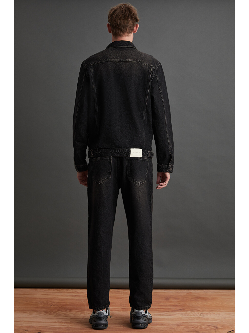 Jerıcho Erkek Rinse Denim Rahat Geniş Kesim %100 Pamuk Yüksek Kalite Kalın Dokulu Siyah Ceket-6