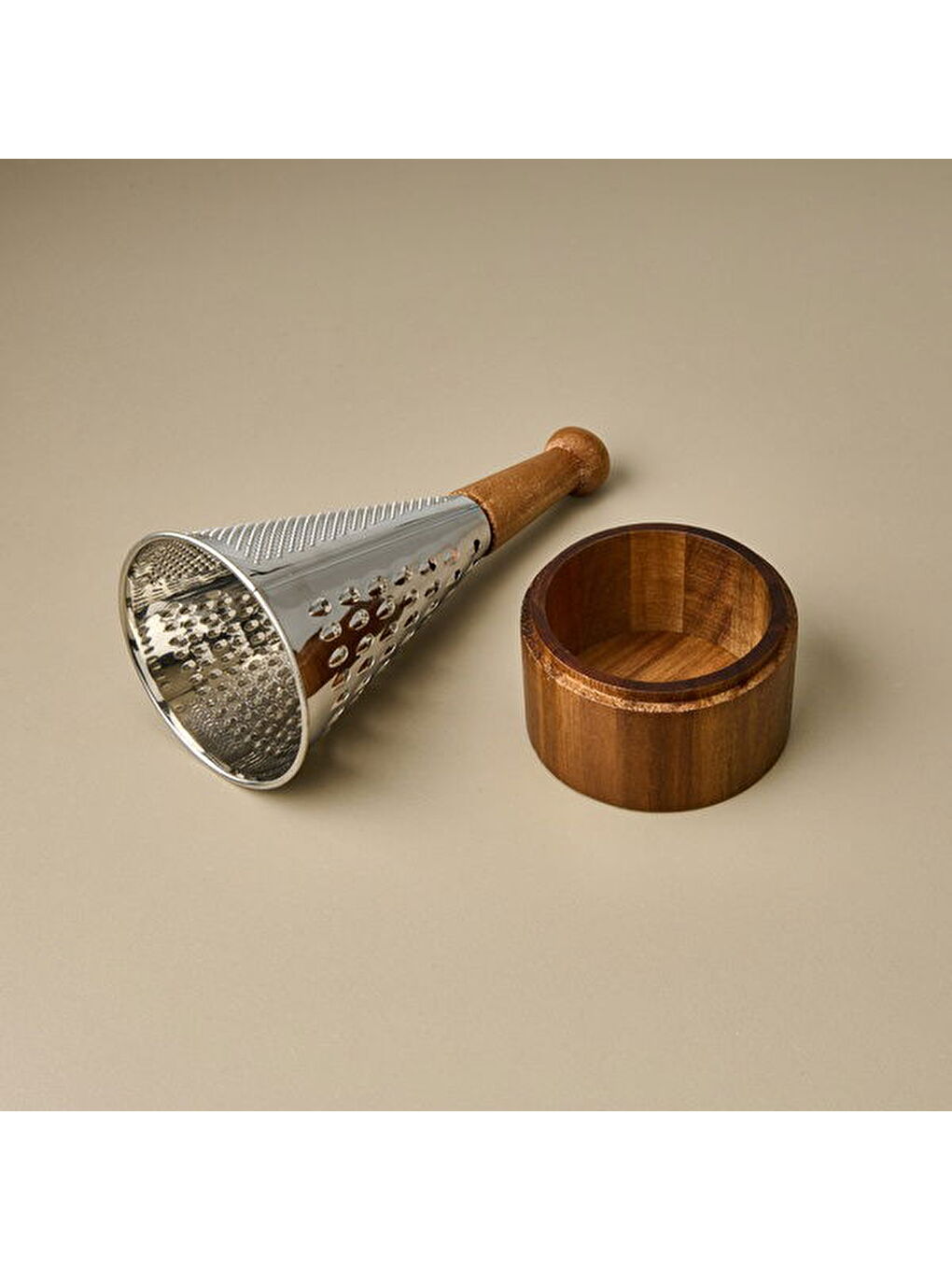 Akasya Hazneli Konik Rende - Kahverengi - 30x11 cm-1