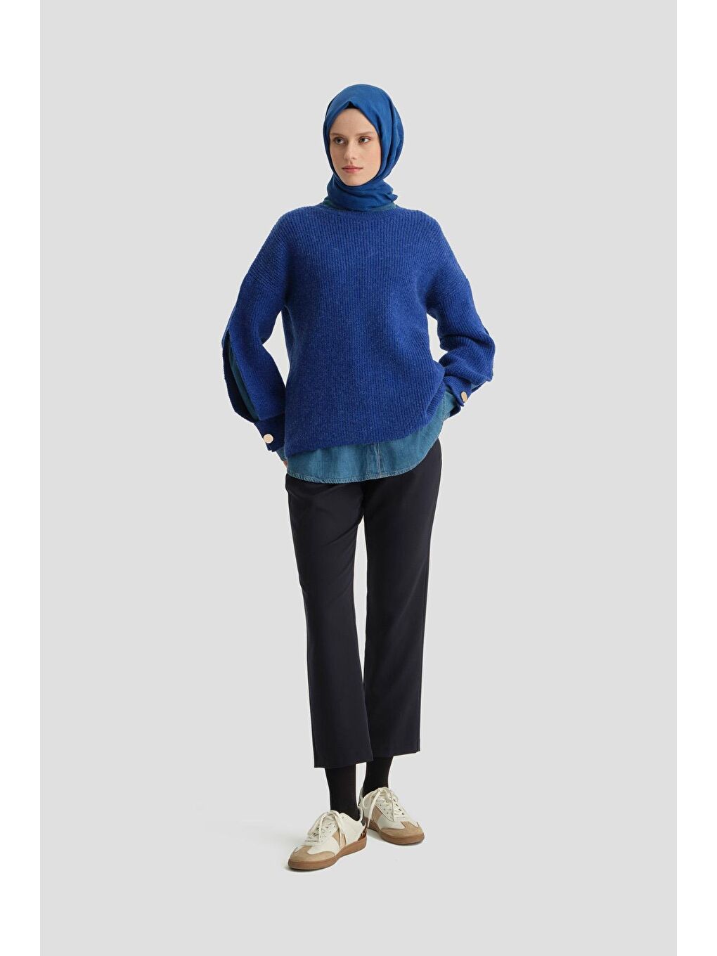 Ütü İzli Pantolon 24K2710 Lacivert-1