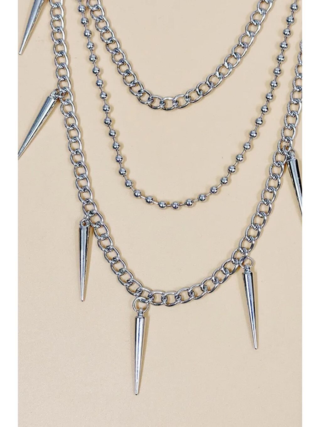 Gri Gotik Bel Zinciri Pantalon Askısı Kemer-3