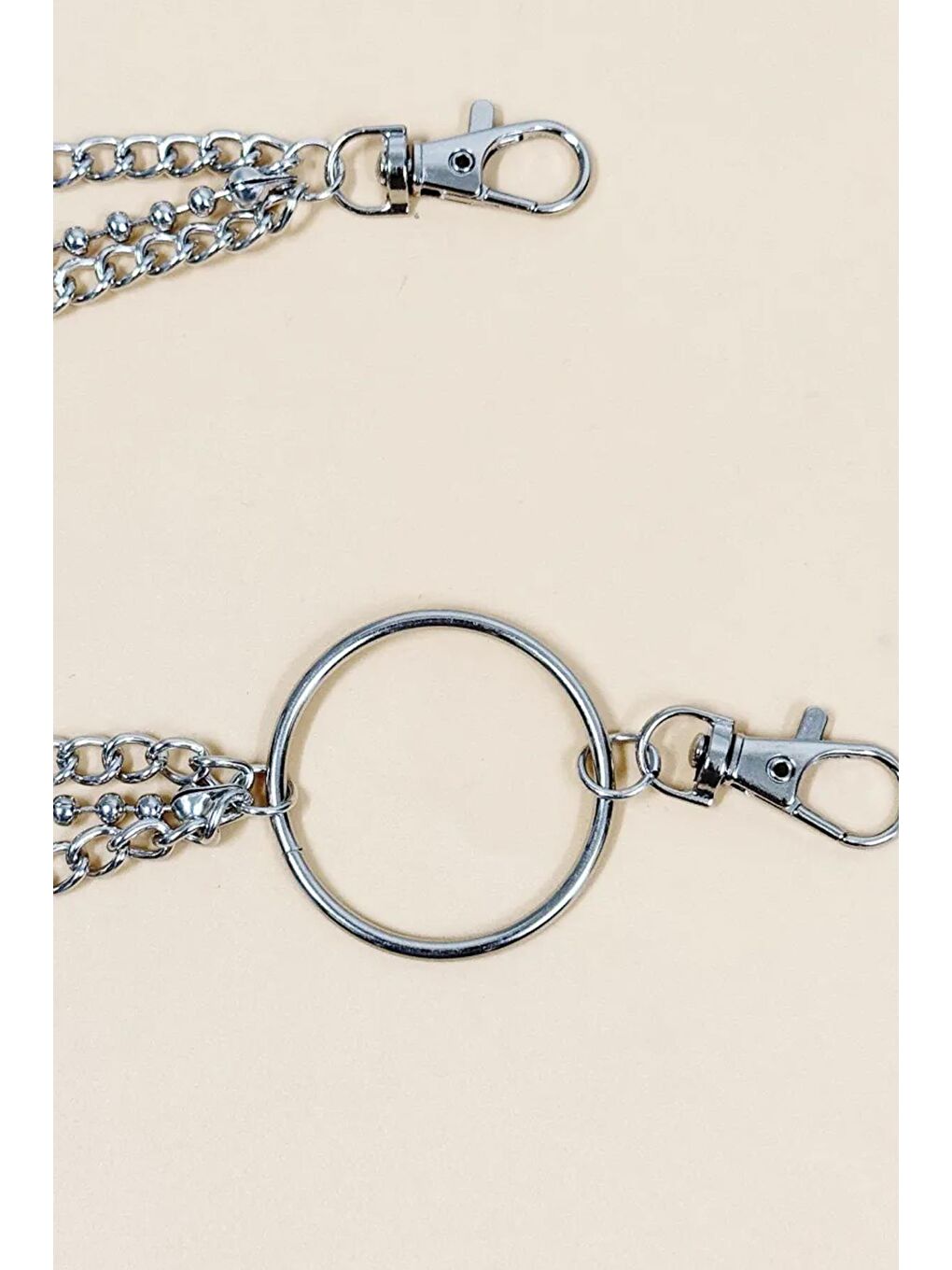 Gri Gotik Bel Zinciri Pantalon Askısı Kemer-5