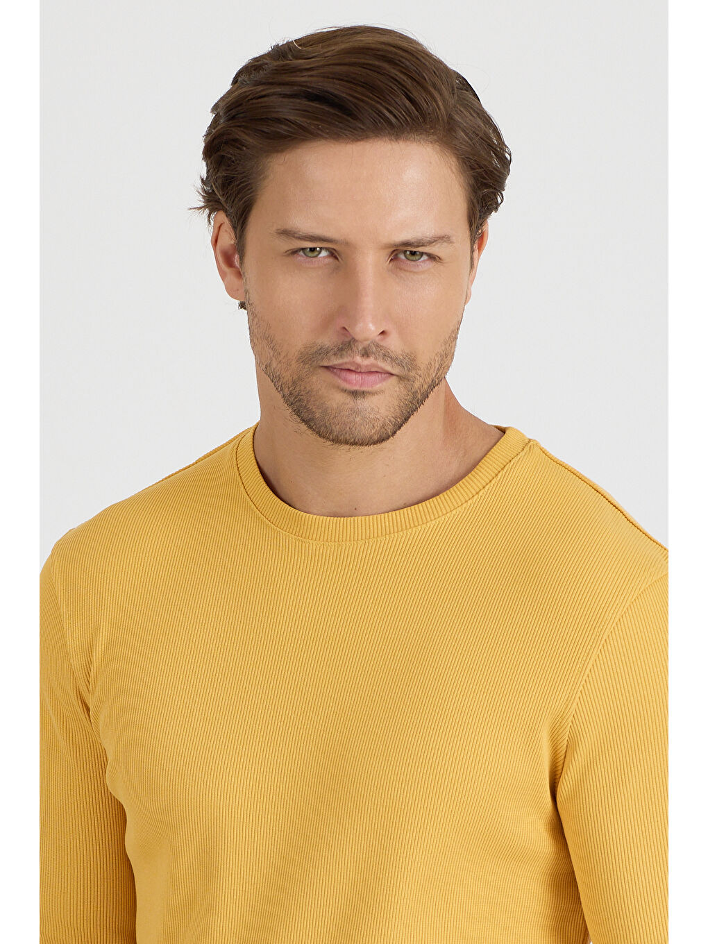 Sarı Erkek Uzun Kol Sweatshirt 1258-1