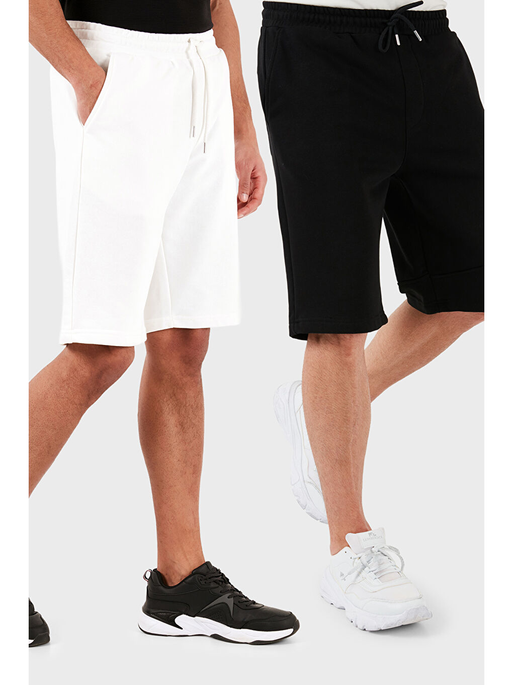 Lila Pamuklu Regular Fit Normal Bel Cepli 2'li Paket Şort 590804142S2